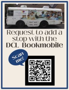 QR Code to Request to add a stop with the DCL Bookmobile